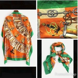 Beautiful Vintage Print Square Scarf